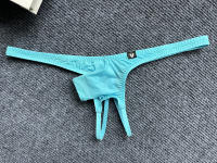 Tanga con pene abierto para hombre, bragas eróticas, ropa interior con funda Jj, calzoncillos con espalda en T, bragas con agujeros para pene, tangas con trasero desnudo Gay, lencería - details 5