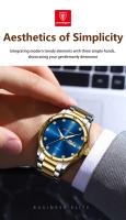 Reloj de Pulsera de Acero Inoxidable de Cuarzo Automático Función de Fecha Resistente al Agua - details 3