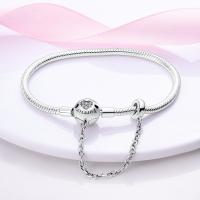 Pulsera de plata de ley 925 con forma de corazón y mariposa para mujer, brazalete de cadena de seguridad, compatible con abalorios originales, joyería - details 1