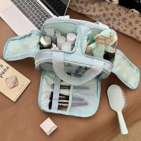 Elegante bolsa de maquillaje de nailon multifunción con múltiples bolsillos, bolso de mano, bolsa de compras impermeable - details 1
