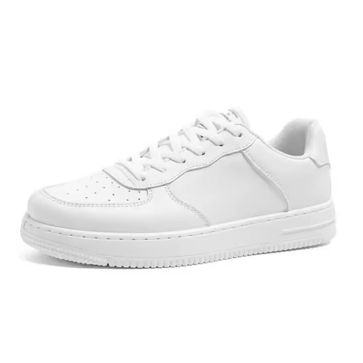 Zapatillas blancas para hombre, casuales y cómodas - 1