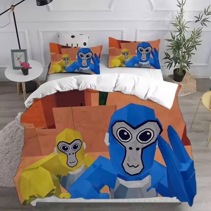 Conjunto de Ropa de Cama Gorilla Tag Cojín de Ropa de Cama Funda de Cama Funda de Almohada - 1