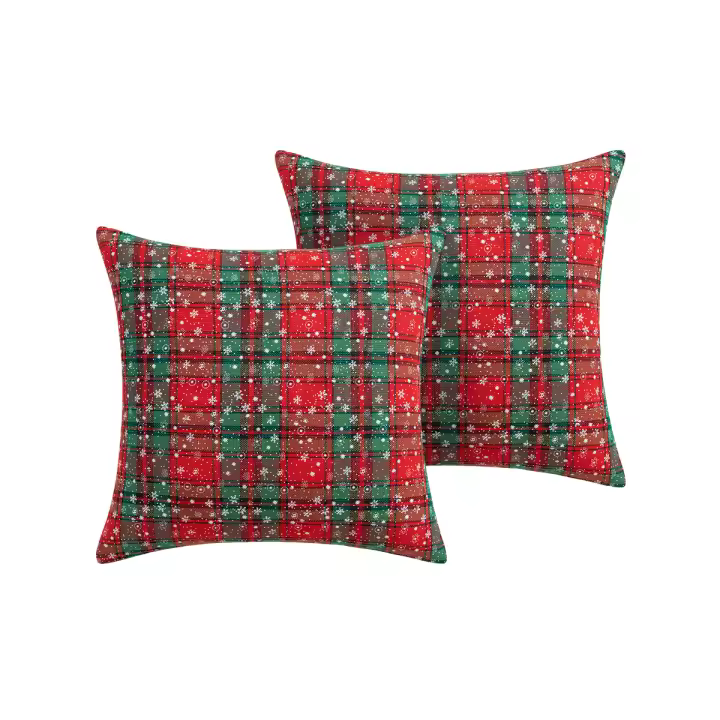 Paquete de 2 fundas de almohada navideñas, 18x18 pulgadas, decorativas de invierno - 1