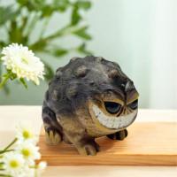 Figura de sapo pequeña y divertida creativa, artesanía de resina hecha a mano, estatua de rana de lluvia africana, escultura de Animal realista para regalo de amigos - details 7
