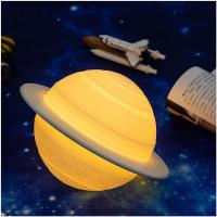 Lámpara de noche Saturno con impresión 3D, Luz De Luna con Control remoto táctil, decoración de dormitorio, regalos para niños, 13/16/22cm, 16 colores - details 13