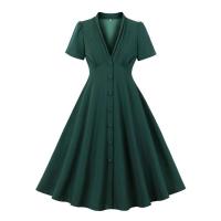 Elegante Vestido de Cintura Alta con Encaje Retro 2024 Estilo Vintage de Moda para Mujeres - details 1