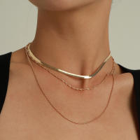 Nuevo collar multicapa con cuentas redondas de hueso de serpiente para mujer, collar de aleación personalizado Simple a la moda - details 0