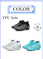 Zapatos de fútbol de marca para hombre, botas de fútbol de tobillo alto para niño, zapatillas de deporte de entrenamiento de hierba antideslizantes para exteriores, tacos, zapatillas de fútbol TF/FG - details 5