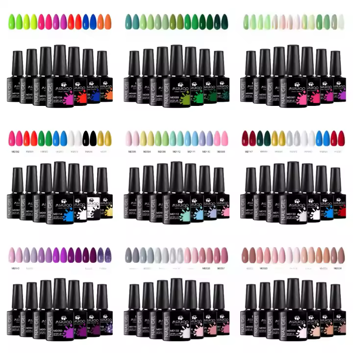 Set de Esmalte de Uñas DIY de 7 Piezas Diseño de Arte de Uñas Duradero con Gel UV - 1