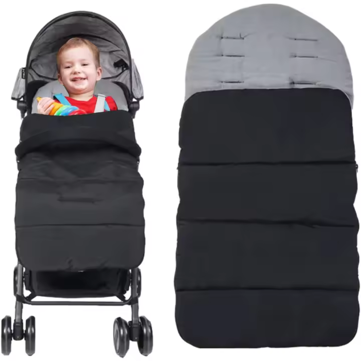 Saco Silla Paseo Universal para Invierno, Saco de Carro Bebé, Impermeable, Saco de Cochecito, Saco de Capazo Bebé con Cre - 1