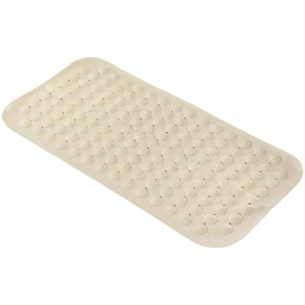 Alfombra rectangular de Pvc para baño con masaje de pies, rosa grande, 35x70cm - 1