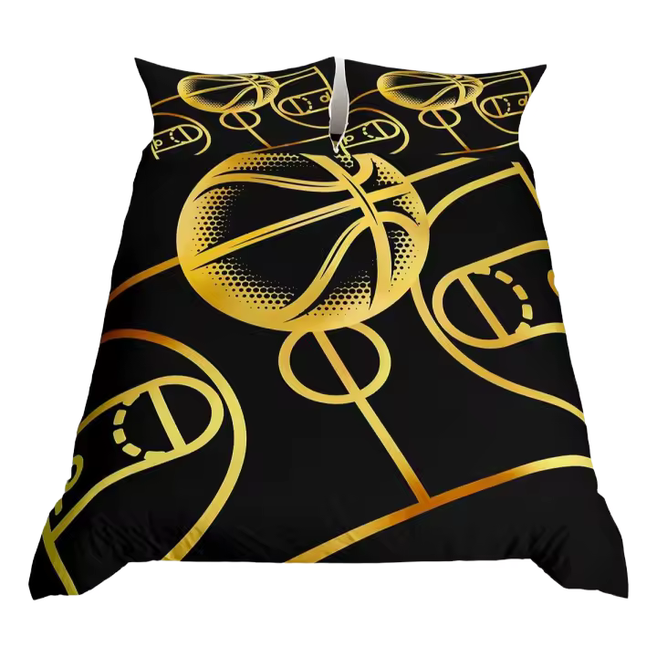 Juego de Cubierta de Edredón de Baloncesto de NBA Juego de Ropa de Cama Suave de Microfibra para Niños, Niños Adolescentes Cubierta de Edredón de Poliéster - 1
