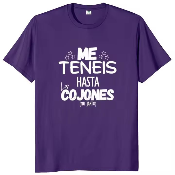Camiseta Unisex "You Have Me Up To The Balls", camisetas divertidas con frases en español, bromas, Y2k, 100% algodón, ropa suave para hombre y mujer, talla europea - 1