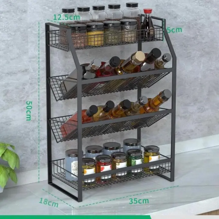 Estante de cocina para botellas de especias, organizador para el hogar, soporte mágico para condimentos, cesta de almacenamiento para palillos - 1