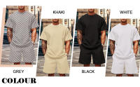 Conjunto Casual de Moda Verano 2025 para Hombres Camiseta con Manga Corta, Pantalones Cortos, Talla Grande - details 1