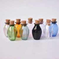 2 uds. De vidrio de Color bonito con botellas pequeñas de corcho, frascos pequeños de regalo, 9 colores - details 1