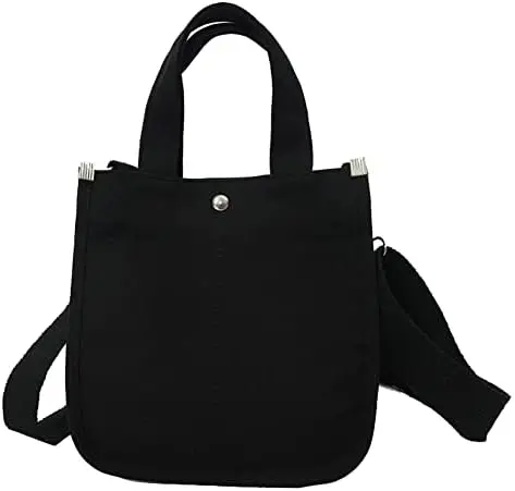 Bolsos de mano pequeños de lona para mujer, Mini bolso cruzado de lona, ​​monederos, bolsos de hombro elegantes 2023 - 1