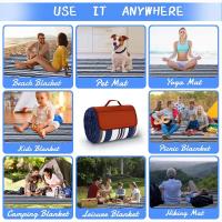 Manta de picnic impermeable extra grande, manta de playa de viaje de 3 capas con esterilla, esterilla de camping al aire libre - details 4
