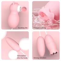 Masturbador de gato con orgasmo de succión, juguete sexual femenino, conversión de frecuencia USB, vibrador para lamer la lengua, huevo saltarín inalámbrico - details 5