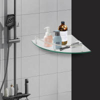Estante de Pared de Vidrio Triangular 6 mm Montado en la Pared Ideal para Baño - details 1