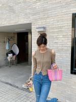 2025 nueva cesta de verduras, bolso de PVC a la moda de verano, bolso tejido a mano, bolso de mano a rayas de retales, bolsos de playa, monederos y bolsos - details 39