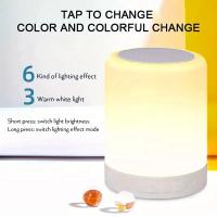 Lámpara de Mesita Inalámbrica Bluetooth Luz Táctil, Dimpleo Nocturno, Atmósfera LED Colorida - details 2