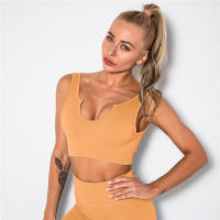 Sujetador deportivo sin costuras para mujer, yoga, correr - details 22