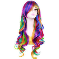 Colorido ondulado Cosplay mujeres, peluca ligera, suave y suave para niñas, uso diario, peinado - details 6