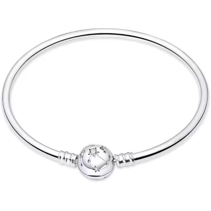 Pulsera DIY de dibujos animados de Amor de Estrella con Alas de Plata Gruesa Chapada en Cobre Blanco - 1