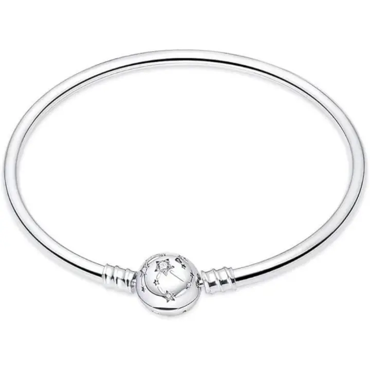 Pulsera DIY de dibujos animados de Amor de Estrella con Alas de Plata Gruesa Chapada en Cobre Blanco - 1
