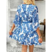 Vestido fluido sin tirantes con estampado floral bohemio para mujer, verano 2025 - details 56