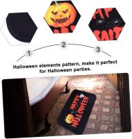 1 alfombrilla antideslizante para Halloween, para exteriores, con forma de calabaza, para Halloween, para exteriores, suelo y alfombrilla - details 3