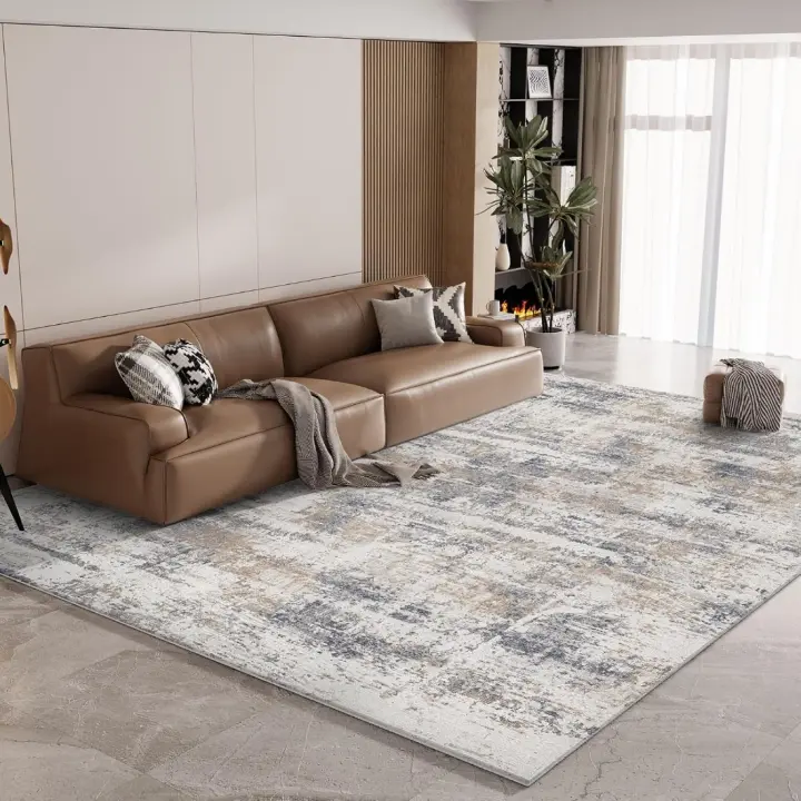 Alfombra de Salón de Esponja Gruesa Diseño Moderno de Abstractos Grande, Lavable, Antideslizante, Suave Alfombra de Dormitorio - 1