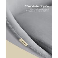 Silla de Oficina en Casa, Silla Giratoria de Algodón y Lino, Silla de Escritorio, Acolchada con Espuma, Altura Ajustable, para Estudio, Dormitorio, Azul Pálido OBG020Q01 - details 60