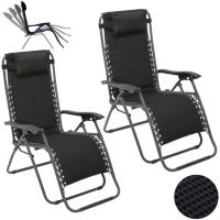 2 sillas Gravedad Cero Camping jardín y terraza, reclinables, Bloqueo de Seguridad, Estructura Acero Gris y Asiento Lona Oxford poliéster 3D Beige - details 12