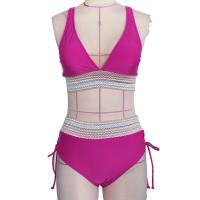 Nuevo traje de baño dividido para mujer, bikini sexy, cintura alta, cubierta de vientre, traje de baño ajustado para el cuello - details 7
