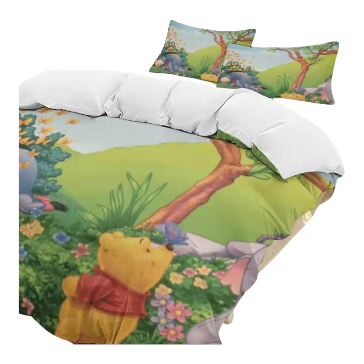 Juego de Cama Twin de Winnie the Pooh Microfibra Resistente a la Decoloración - 1
