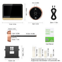 Mirilla Tuya con Wifi para el hogar, cámara de 4,3 pulgadas, 1080P, visión nocturna inteligente, detección de movimiento PIR, Monitor Digital para Visor de puerta - details 17
