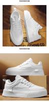 Zapatos Blancos para Hombre Par Informal de Monopatín Cómodos Moda en Talla Grande 39-47 - details 12