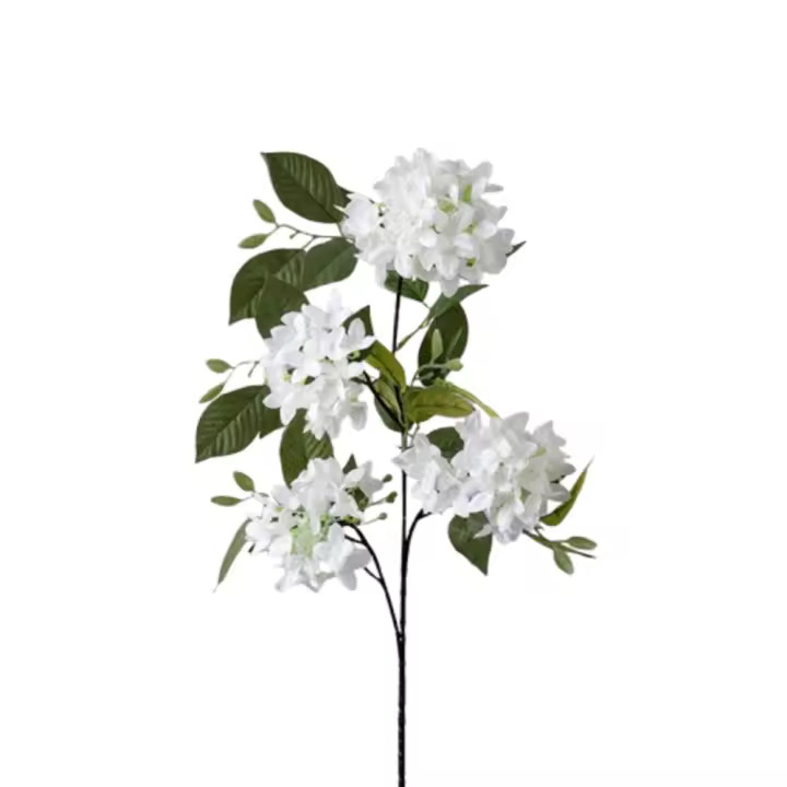 Flor Lila Artificial de tacto Real, elegante rama de flor Lila de seda hecha a mano, flor falsa de lujo, decoración para el hogar y la Oficina - 1