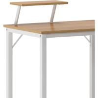 Mesa de ordenador de 100 cm, mesa de trabajo con estante, robusta y fácil de instalar, madera y metal, diseño moderno, estilo industrial - details 30
