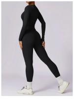 Conjunto de Yoga para Mujeres 2 Piezas Ropa Deportiva Gimnasio Legging Fitness Top Corto de Manga Larga Traje Deportivo Material Exterior Nylon Adecuado para Primavera/Verano - details 14