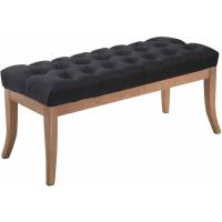 Banqueta Altura De Asiento: 46 cm Banco De Entrada con Base En Madera Clara Antigua I Color:, Color:Gris - details 4