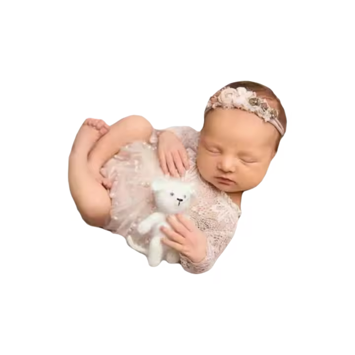 Conjunto de accesorios para recién nacido, Baby Bailey, gorro, falda corta, mono de fotografía infantil, 3 piezas - 1