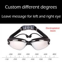 Gafas de natación antivaho de silicona HD electrochapadas para miopía en adultos de -1.5 a -8.0, personalizadas con diferentes grados para ojo izquierdo y derecho - details 7
