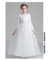 Vestido de tul esponjoso estilo princesa otoñal para niñas, ideal para presentaciones. - details 17