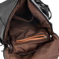 Mochila de piel sintética con decoración de remaches, bolso de hombro multifuncional con cremallera para viajes y compras - details 5
