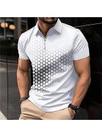 Polo de verano 2025 para hombre, manga corta, top de moda popular, estampado, corte ajustado. - details 2