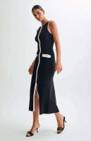 Elegante Vestido de Punto para Mujer Vestido Largo de Verano sin Mangas Estilo de Oficina Chic - details 3