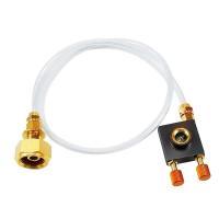 Adaptador de propano para estufa de camping al aire libre, enchufe, adaptador de junta de llenado de tanque de gas plano dividido - details 0